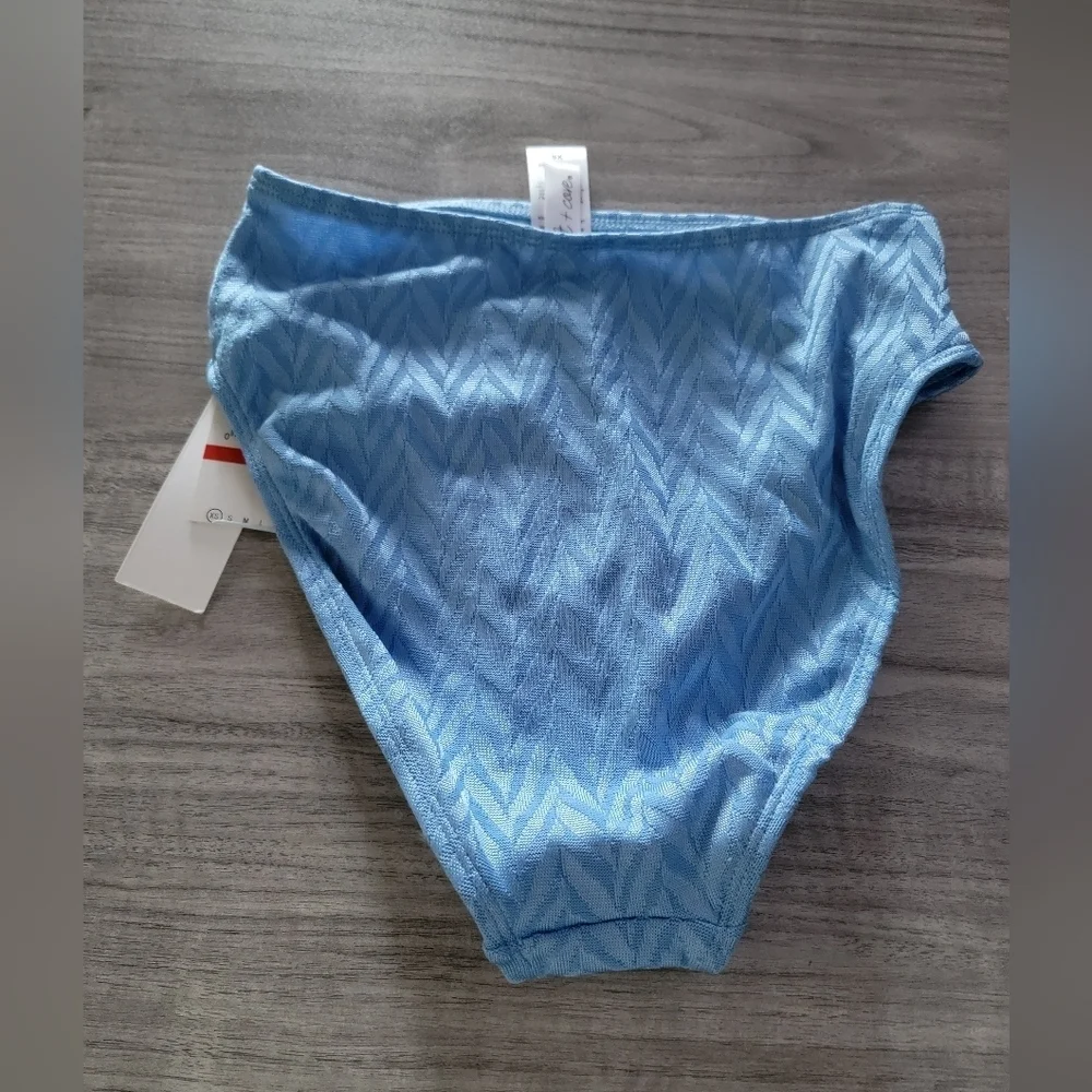 Salt + Cove Sky Blue Textured Bikini Bottom NWT